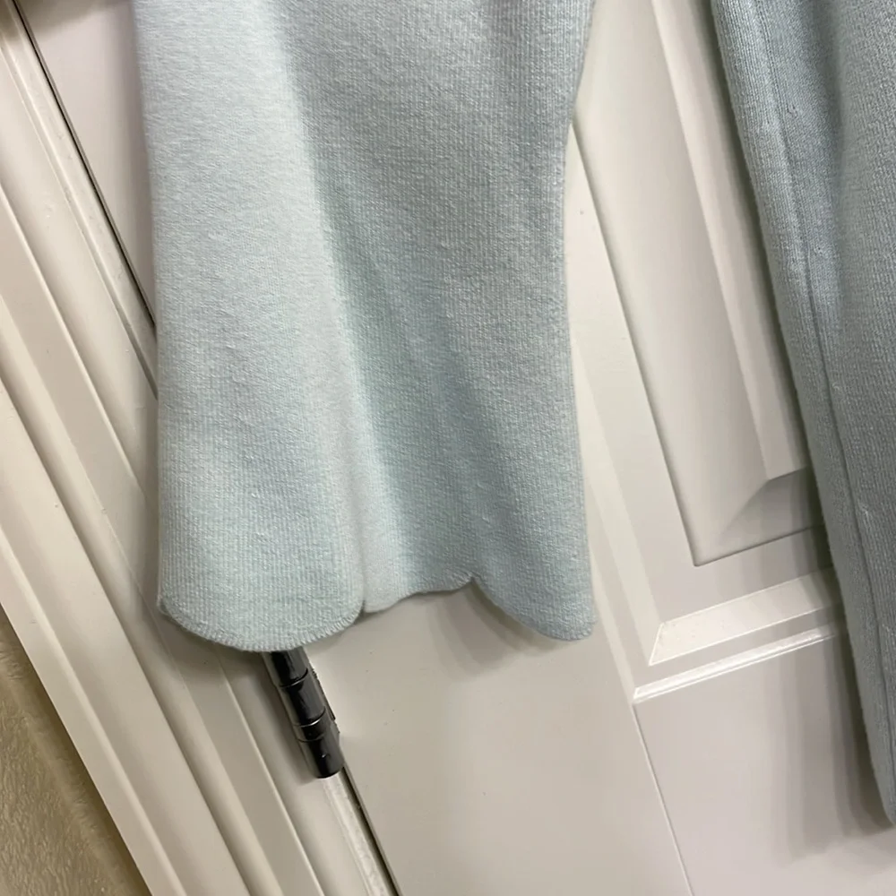 Talbots 3/4 length sleeve Sweater Size medium Pale blue/green - Picture 4 of 8